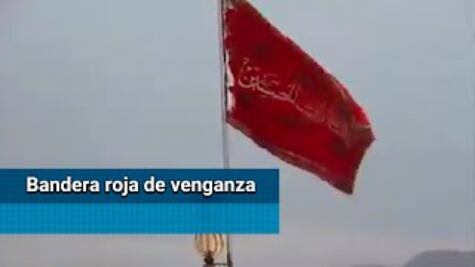 Irán ondea bandera roja en señal de venganza