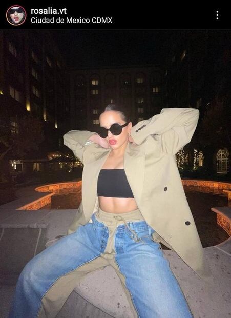 El look con el que Rosalía enamoró a su paso por la CDMX