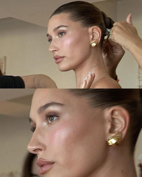 Hidrata tu piel para conseguir una piel luminosa como la de Hailey Bieber para el verano. Foto: Instagram @haileybieber