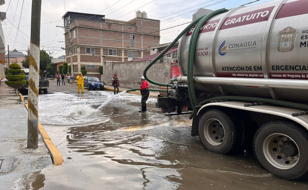 Biodigestor aplicado en Chalco combate bacterias y malos olores en áreas inundadas. Foto: Especial