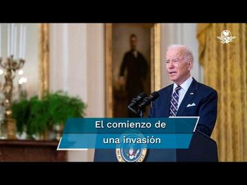 "Es el principio de una invasión rusa en Ucrania", asegura Joe Biden