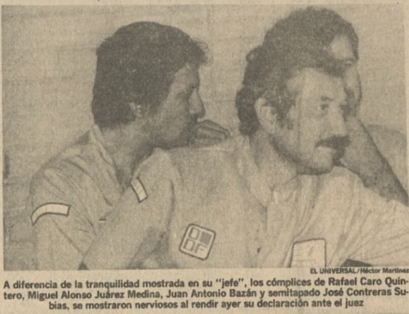 Crónica de cuando se armó un "circo" en una audiencia de Caro Quintero, en 1985