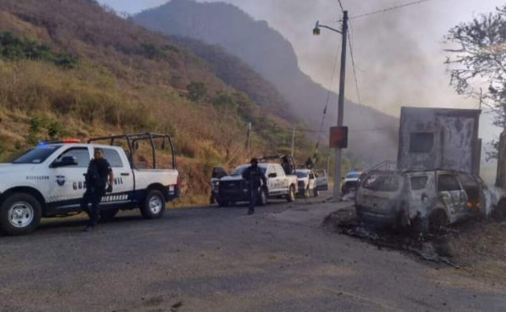 Autoridades desplegaron un operativo de seguridad tras reporte de enfrentamientos en Michoacán (17/05/2025). Foto: Especial