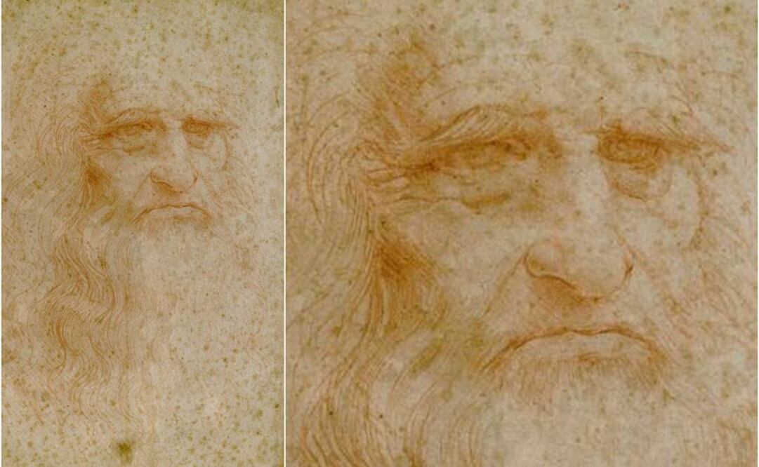 El autorretrato muestra al detalle la apariencia de un Da Vinci anciano, con barba, pelo largo y numerosas arrugas repartidas por todo su rostro. FOTO. Especial