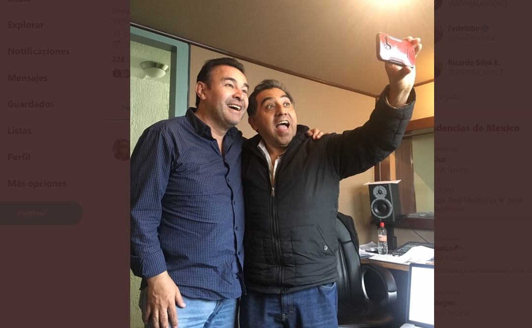 Mario Castañeda y Luis Alfonso Mendoza era muy buenos amigos. Foto: Captura Twitter