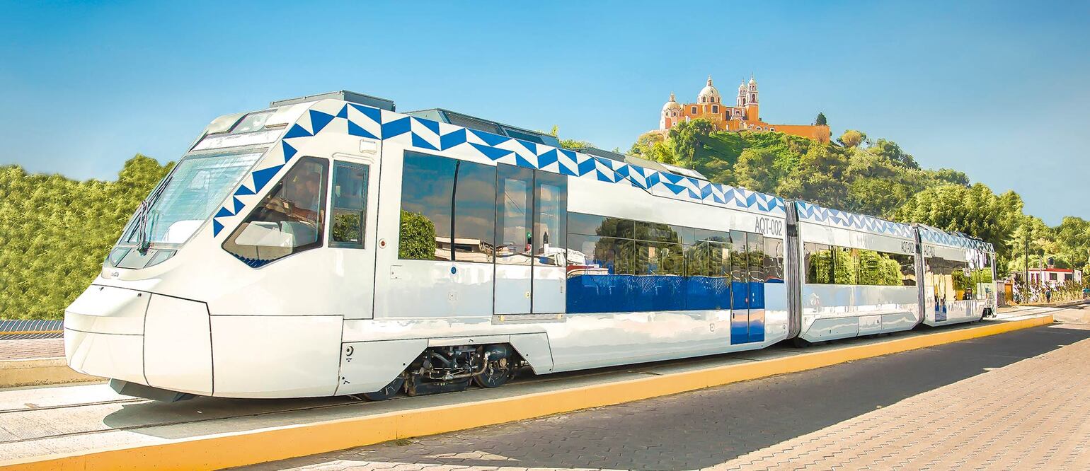 El Tren Tuístico Puebla-Cholula hace un recorrido de 17 kilómetros. (Foto: Cortesía Turismo Puebla)