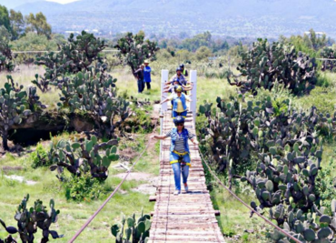 Teotihuacán desde una tirolesa