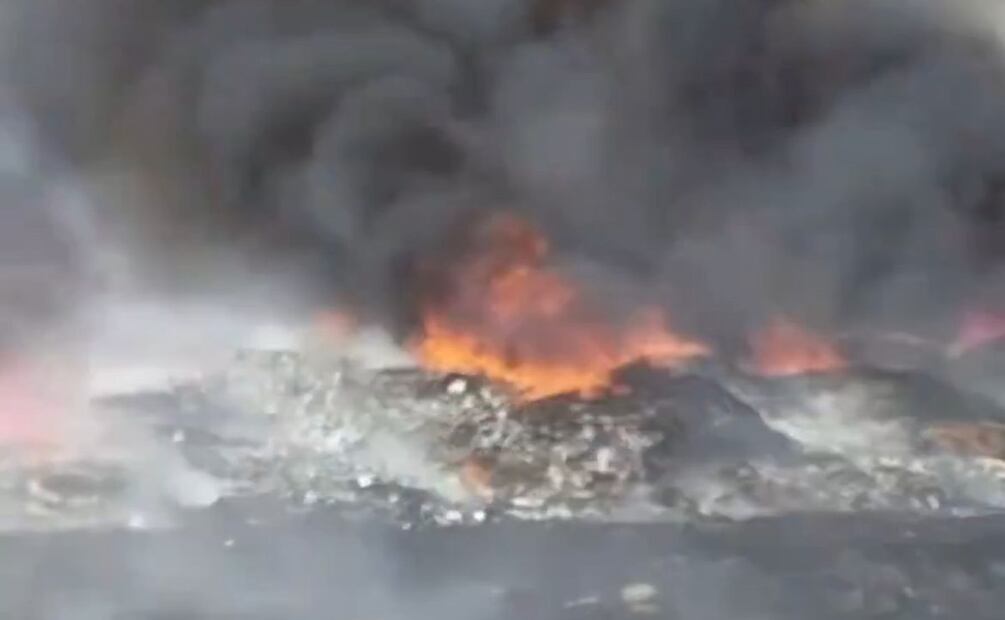 Incendio en Teoloyucan. Foto: Especial