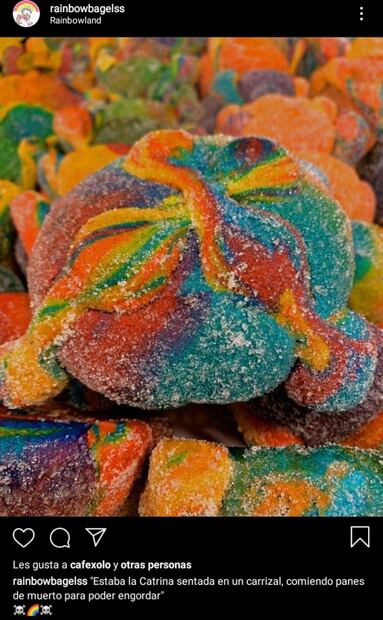 Catrina, el pan de muerto arcoíris que debes probar