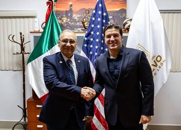 Gobernador de NL y el alcalde de Laredo acuerdan impulsar consolidación del primer tren transfronterizo México - EU