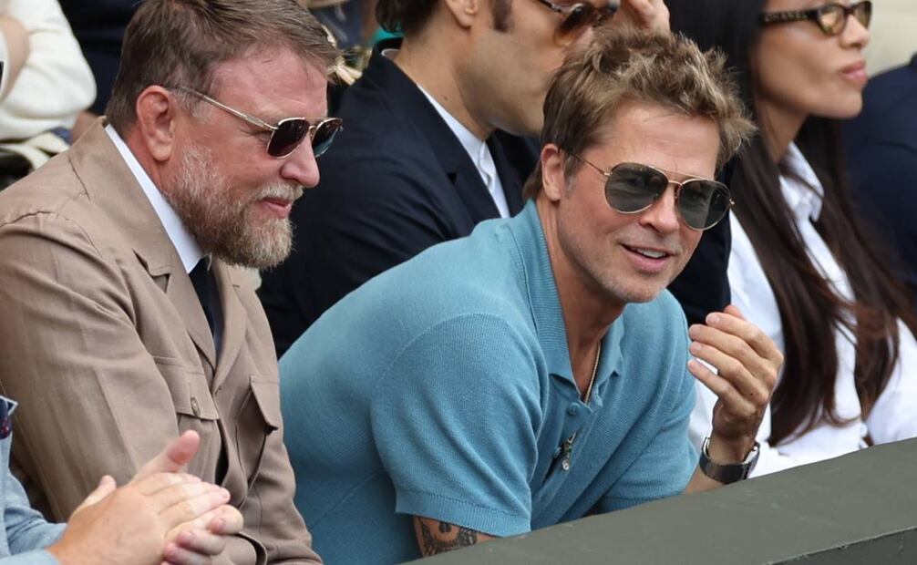 Brad Pitt en Wimbledon. Foto: EFE.