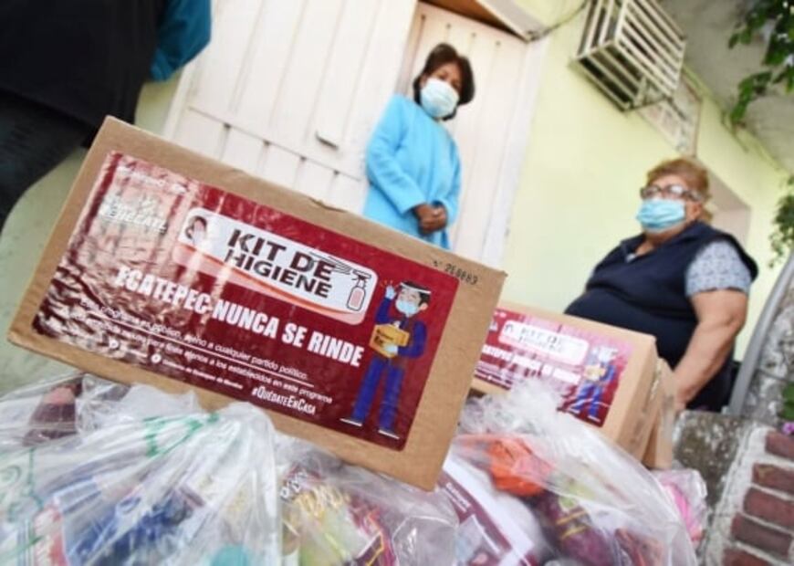 Reanudan entrega de paquetes alimenticios y de higiene a familias afectadas por pandemia en Ecatepec
