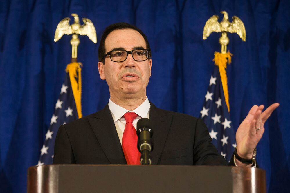 El secretario del Tesoro estadounidense Steven Mnuchin (Foto: AP)