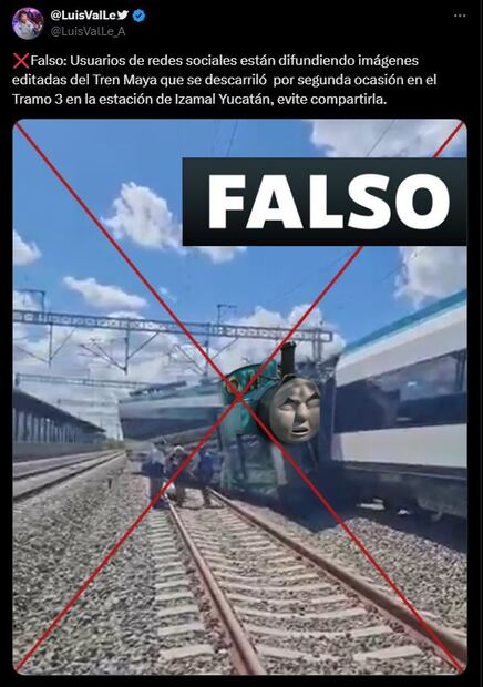 Los mejores memes que dejó el descarrilamiento del Tren Maya. Foto: Captura de pantalla