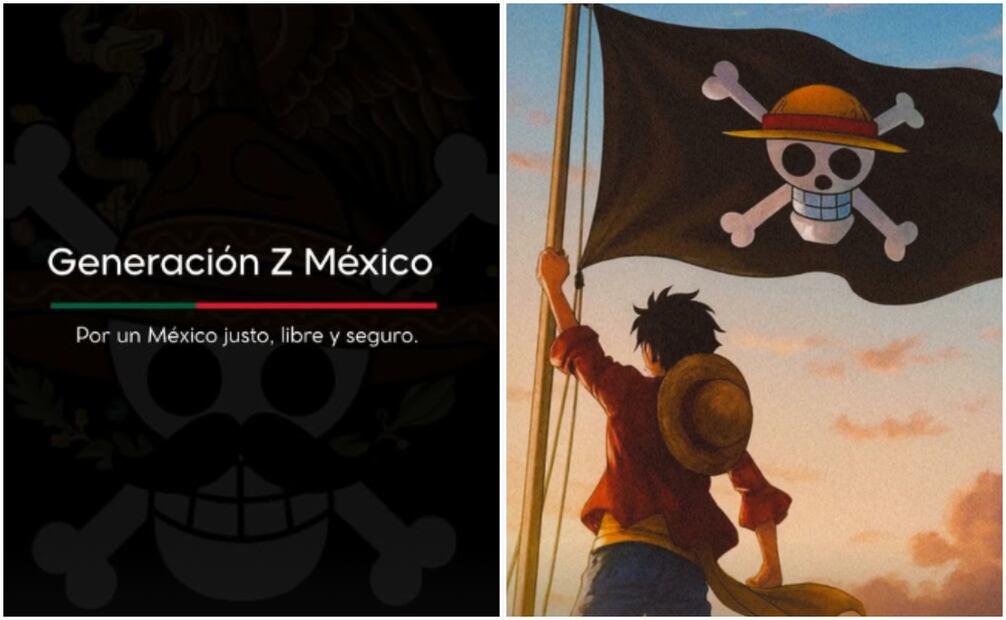 Jóvenes de la "Generación Z" convocan a marcha pacífica en CDMX con banderas de One Piece. Foto: Instagram @somosgeneracionmx