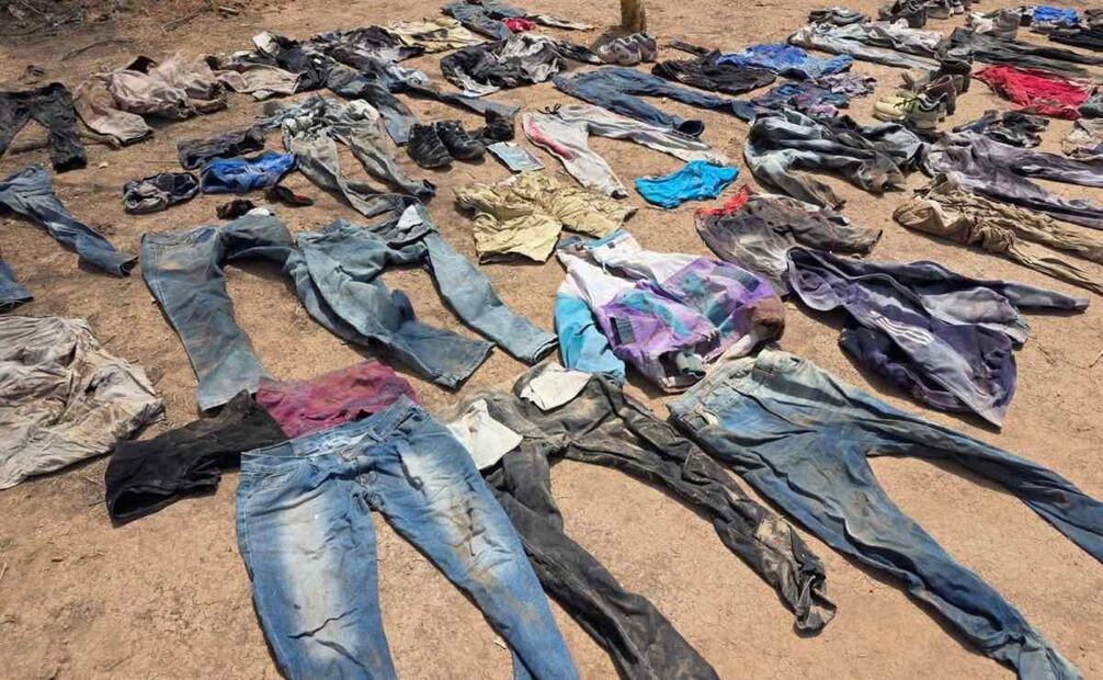 Identifican dos cuerpos localizados por las Madres Buscadoras en campamento abandonado en Hermosillo (13/07/2025). Foto: Especial