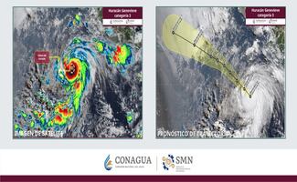 Genevieve se intensifica a huracán categoría 3; reforzará lluvias en el occidente de México