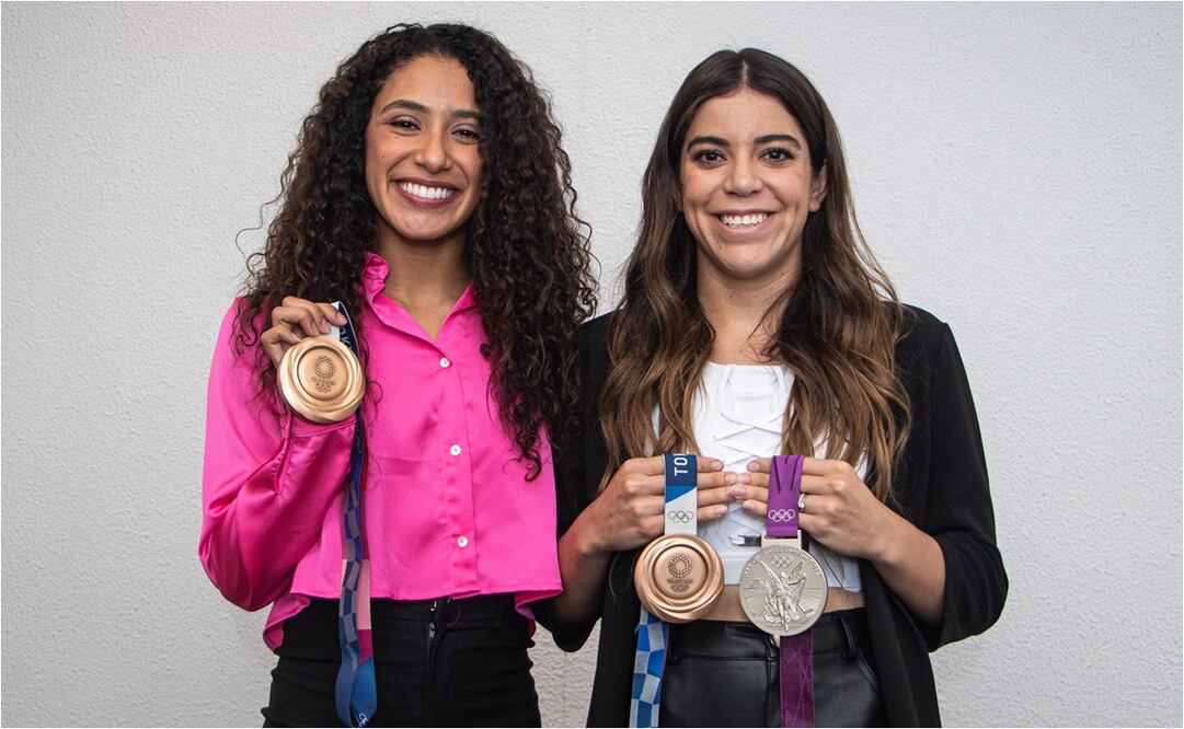 Gaby Agúndez y Ale Orozco, clavadistas mexicanas. FOTO: EL UNIVERSAL