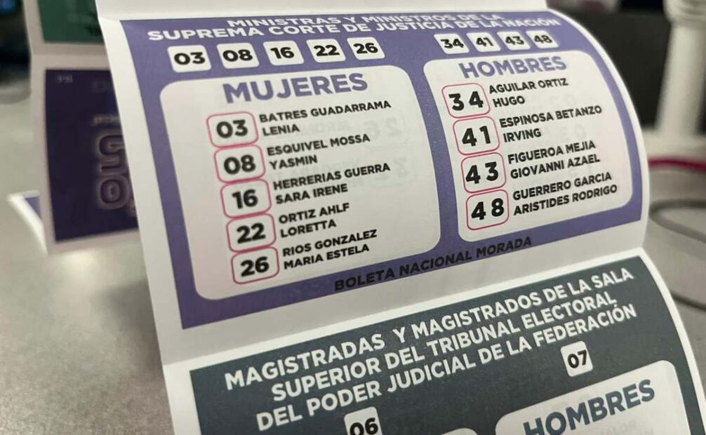 En los apartados del "acordeón" se incluyen los nombres de Lenia Batres, Yasmín Esquivel y Loretta Ortiz, entre otros candidatos. Foto: Erick Moctezuma/ EL UNIVERSAL