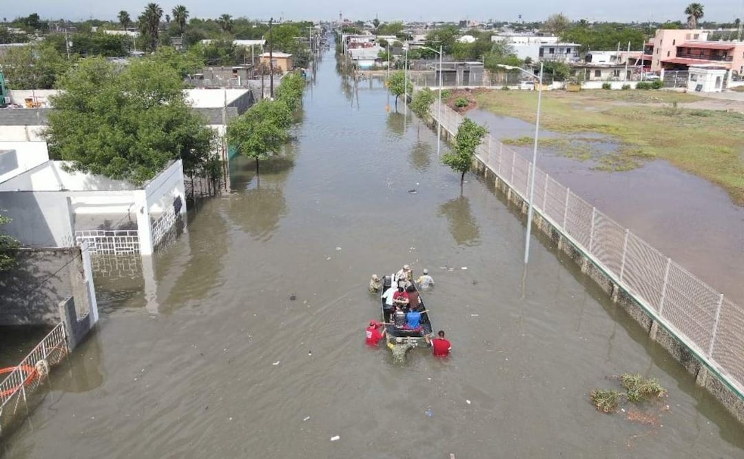 Más de 100 personas en albergues por inundación en Reynosa, Tamaulipas. Foto: Especial