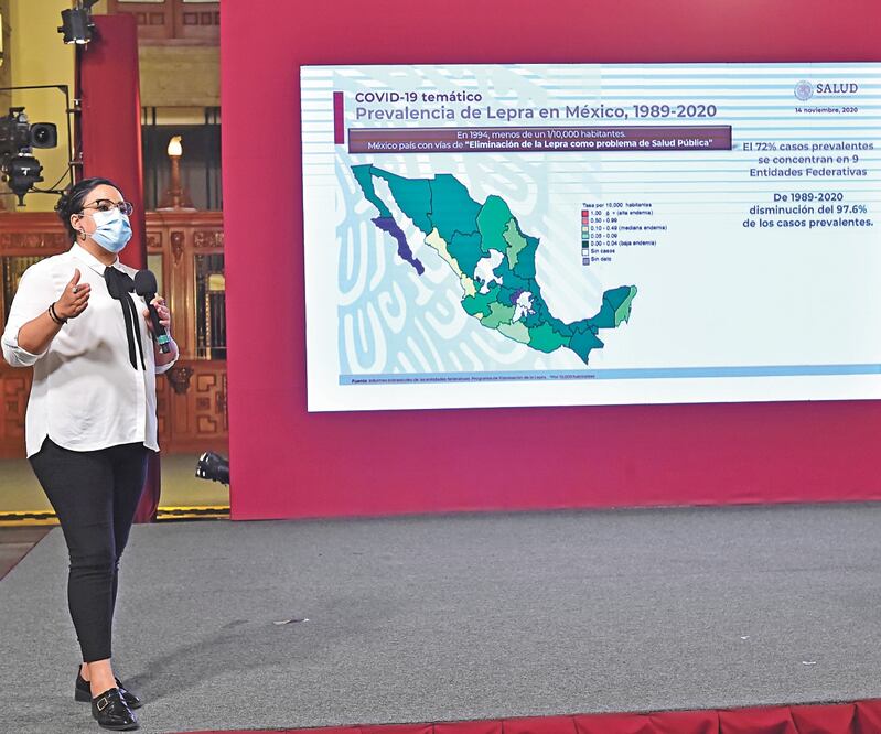 Fátima Luna, directora nacional de microbacteriosis, explicó que el periodo de incubación de la lepra es de cinco a 20 años. Foto: PRESIDENCIA