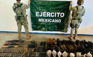 Aseguran dron, explosivos, armas y aditamento lanzagranadas en Culiacán y Badiraguato, Sinaloa; no hay detenidos