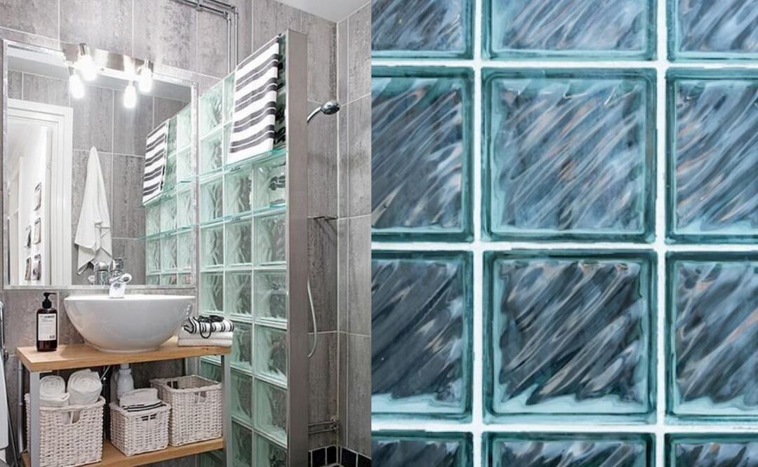 Los ladrillos de vidrio son una opción excelente para combinar funcionalidad y estética. Fuente: Freepik