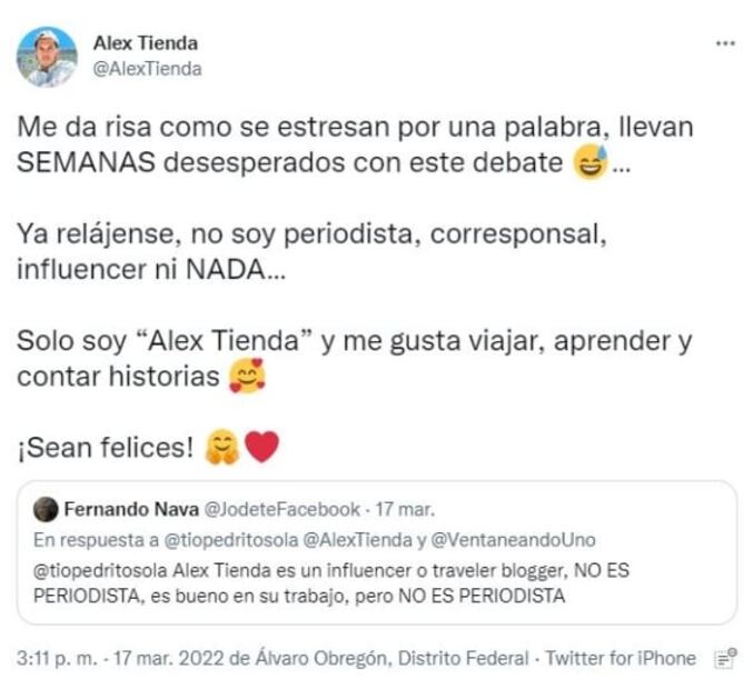 Adela se burla de Alex Tienda y él le responde