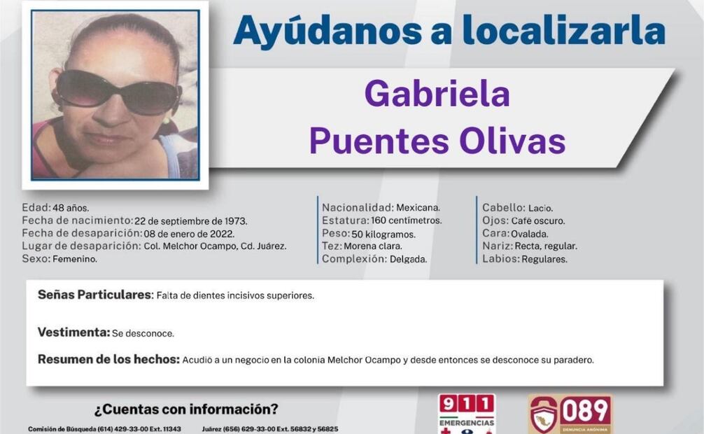 Buscan a mujeres desaparecidas en Ciudad Juárez.
Foto: Especial.