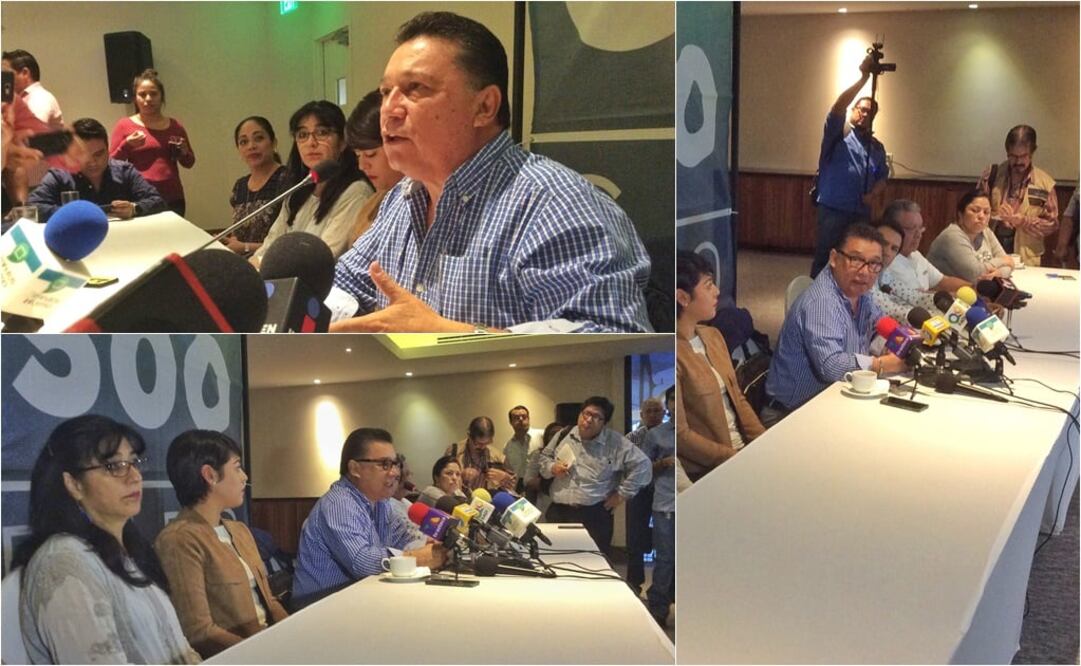 La Unión de Empresarios Gasolineros en Chiapas dio una conferencia de prensa para solicitar medidas de seguridad ante las protestas que se han presentado en la entidad (FOTO: ÓSCAR LEÓN EL UNIVERSAL)