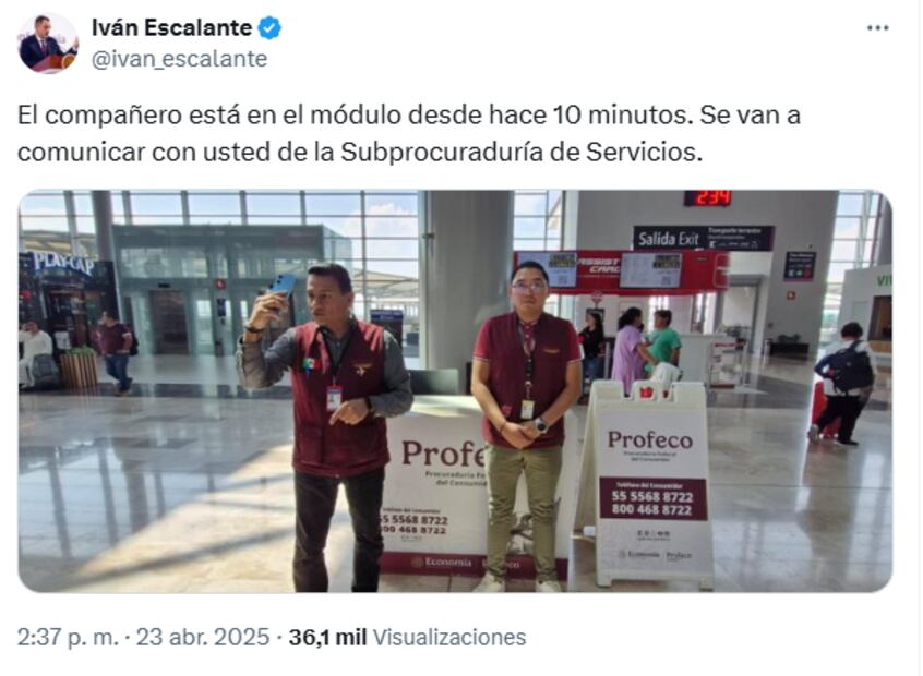 La evidencia fue tomada hasta las 2:34 de la tarde. Foto: Redes Sociales