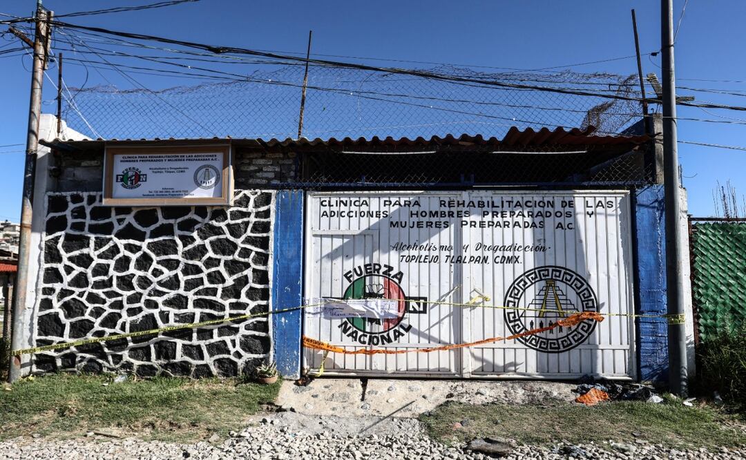 Clínica para rehabilitación de adicciones que se incendió el pasado 24 de febrero, ubicada en Topilejo, en la alcaldía Tlalpan. FOTOS: Gabriel Pano El Universal