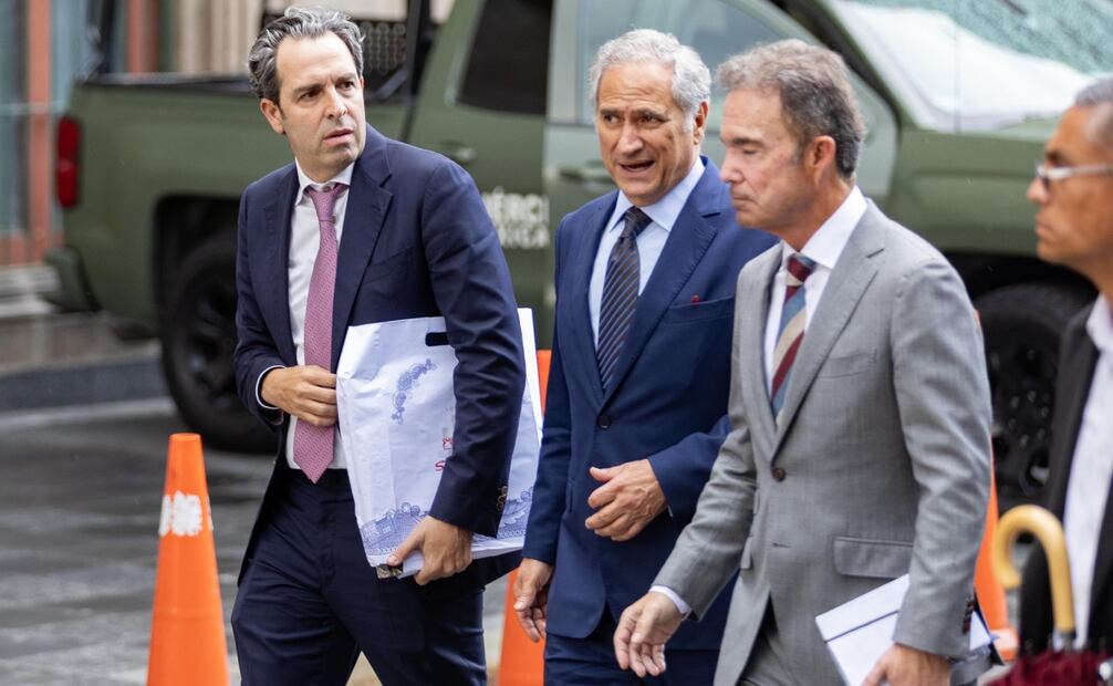 Empresarios llegan a Palacio Nacional para reunirse con la presidenta Claudia Sheinbaum. Foto: Hugo Salvador/ EL UNIVERSAL