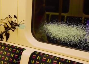Con dibujo de rata escupiendo en el metro, Banksy busca crear consciencia