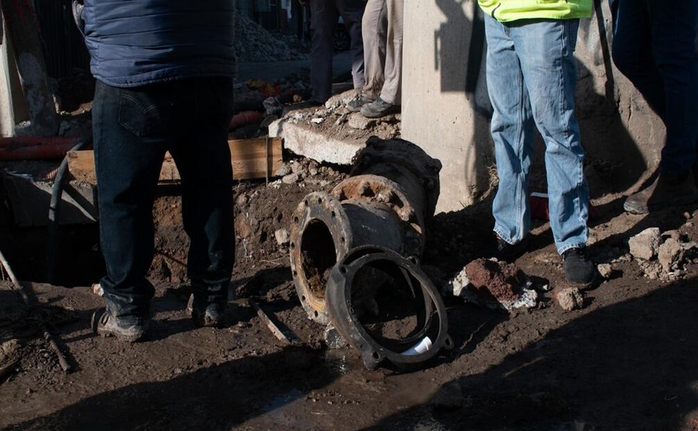 Afectación a viviendas en Tultitlan por fuga de agua. Foto: Abril Angulo