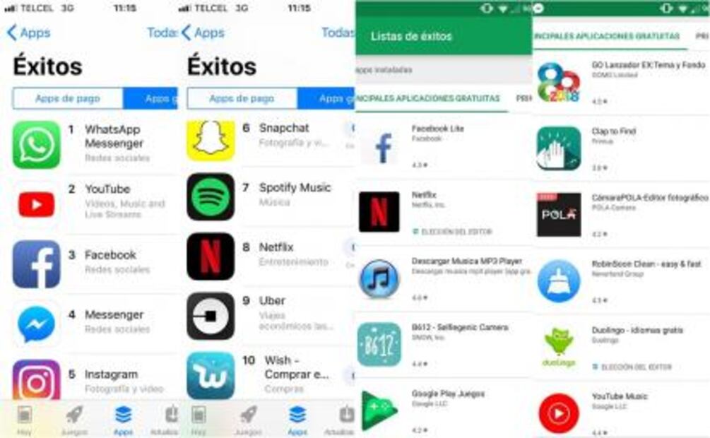 ¿Cuáles son las aplicaciones más usadas en el mundo?