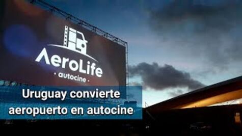 A falta de vuelos, aeropuerto en Uruguay se convierte en autocine