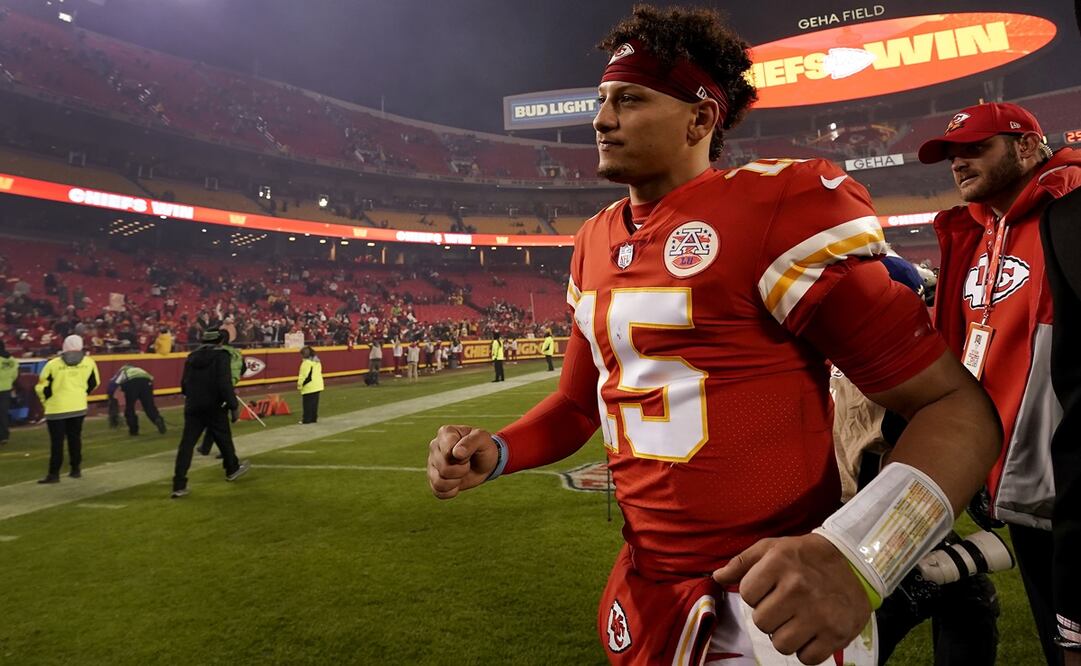 Patrick Mahomes festejando el triunfo de Kansas / Foto: AP