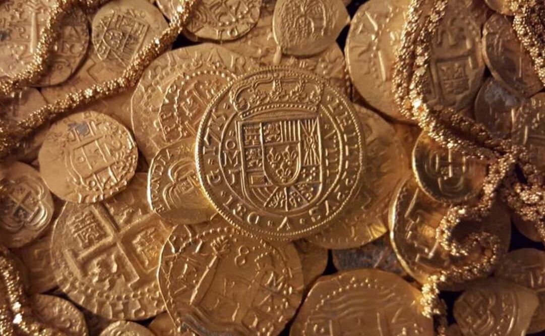 Recientemente fueron encontradas decenas de monedas de oro y una cadena del mismo metal de 12 metros de largo que viajaban en un galeón español que naufragó en 1715. (FOTO: 1715 Fleet - Queens Jewels)