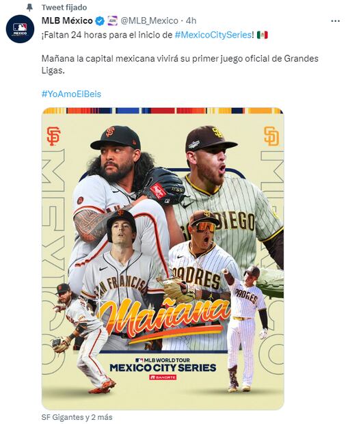 Tuit de la MLB México