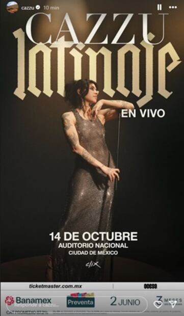 Cazzu confirmó un único show en México. Foto: Instagram.