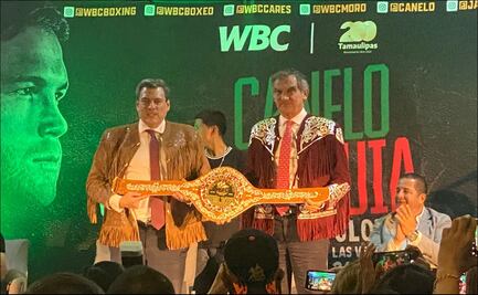 Mauricio Sulaimán presentó el ‘Cinturón Tamaulipas’ y aseguró que Canelo “tiene todo para perder”