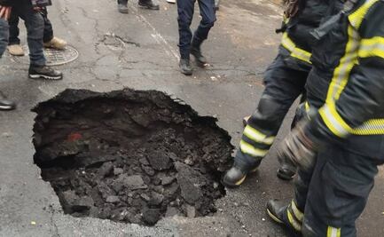 Socavón en el que cayó camión de basura se formó por ruptura de una tubería central, asegura alcaldía Cuauhtémoc