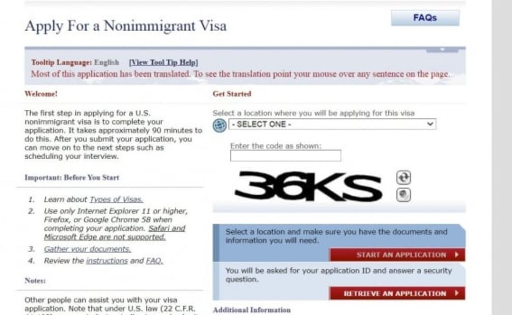 Cómo llenar tu formato DS-160 de la visa americana