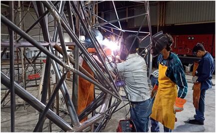 Estudiantes de soldadura en Tamaulipas participan en construcción de Virgen monumental; buscan impulsar turismo religioso