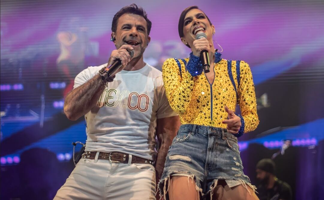 Eduardo Capetillo tuvo a su esposa Biby Gaytán como invitada en su concierto. Foto: Cortesía