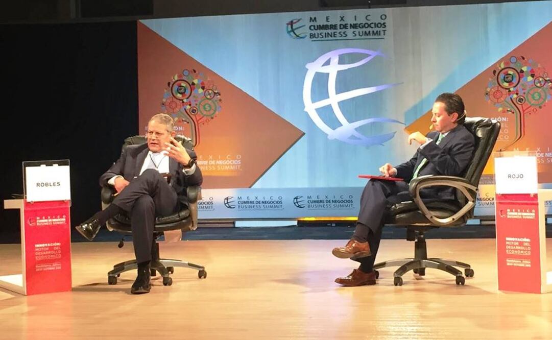 Robles Miaja y Carlos Rojo durante su participación en la Cumbre de Negocios 2015. (Foto: Especial)