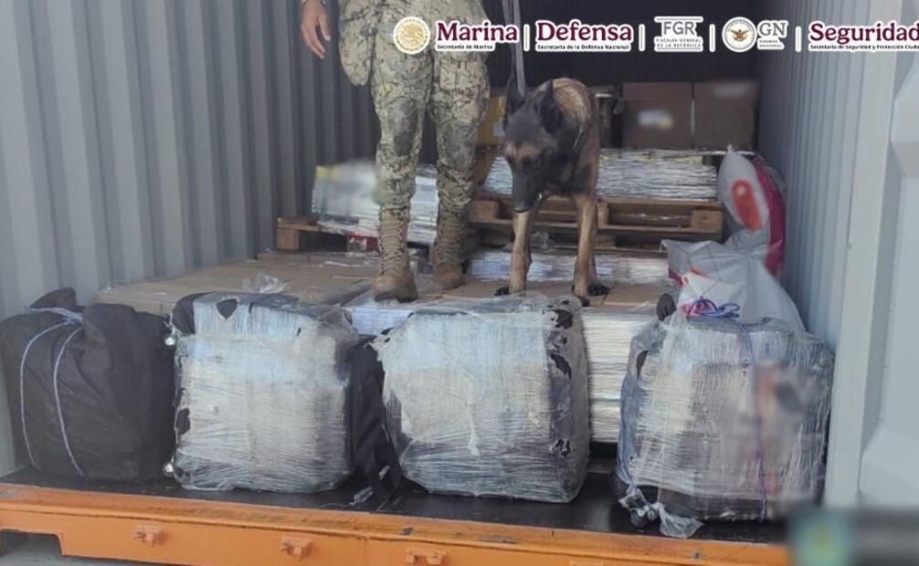 Decomiso de cocaína en Aduana de Ensenada, Baja California. Foto: Especial