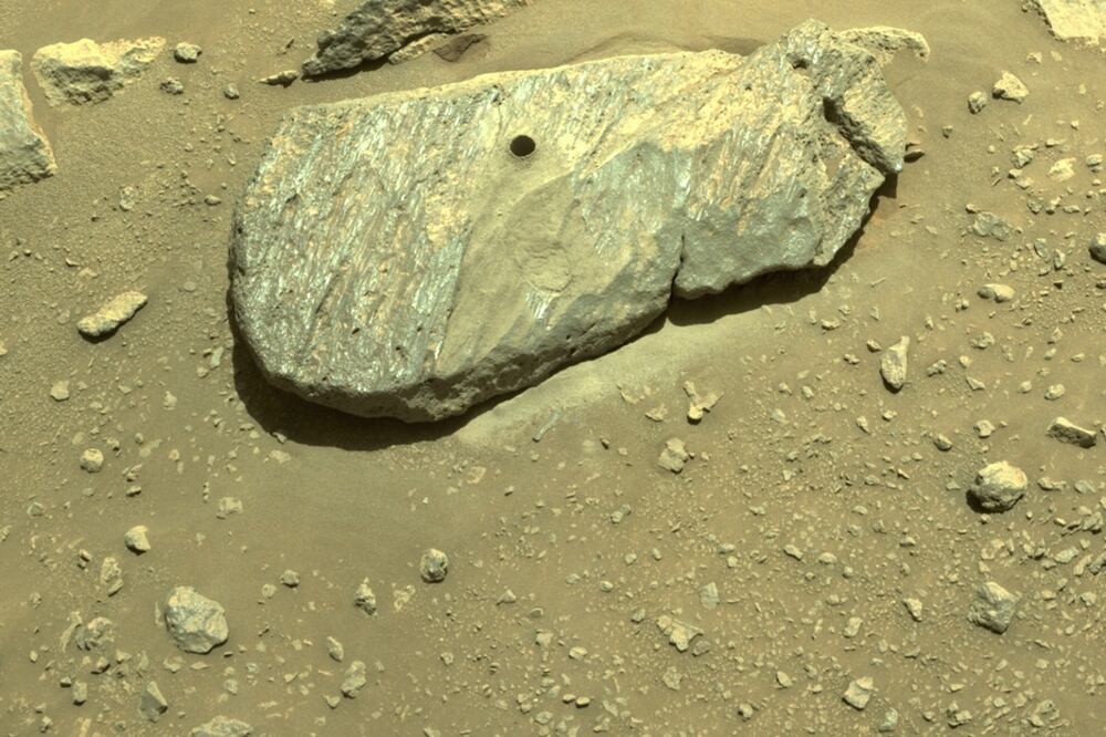 Fragmento del cráter Jezero. Foto: AP