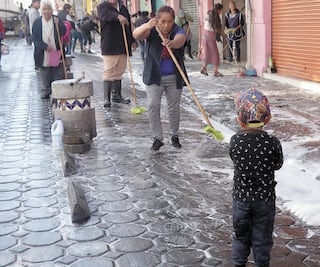 Ambulantes asean lugares de trabajo, en Puebla